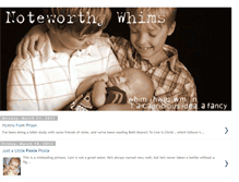 Tablet Screenshot of noteworthywhims.blogspot.com