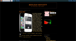 Desktop Screenshot of booleanboycott.blogspot.com