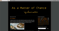 Desktop Screenshot of chancematters.blogspot.com