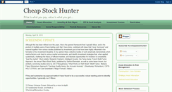 Desktop Screenshot of cheapstockhunter.blogspot.com
