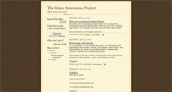 Desktop Screenshot of graceawarenessproject.blogspot.com