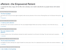 Tablet Screenshot of empowered-patient.blogspot.com