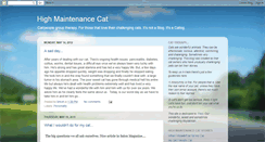 Desktop Screenshot of highmaintenancecat.blogspot.com