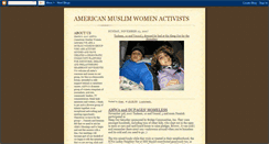 Desktop Screenshot of americanmuslimwomenactivists.blogspot.com