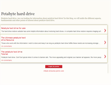 Tablet Screenshot of petabyteharddrive.blogspot.com