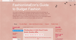 Desktop Screenshot of fashionistaerin.blogspot.com