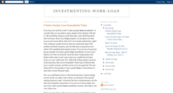 Desktop Screenshot of investmenting-work-loan.blogspot.com