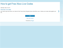 Tablet Screenshot of freexboxlivecodestime.blogspot.com