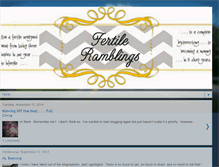 Tablet Screenshot of fertileramblings.blogspot.com