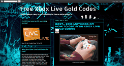 Desktop Screenshot of msxboxlivegoldcodes.blogspot.com