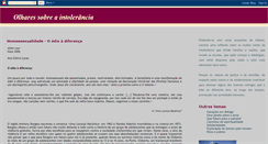 Desktop Screenshot of olharaintolerancia.blogspot.com