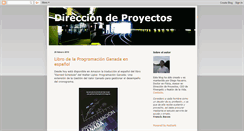 Desktop Screenshot of direccion-proyectos.blogspot.com