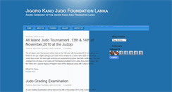 Desktop Screenshot of jigorokanojudofoundationlanka.blogspot.com