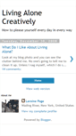 Mobile Screenshot of livingalonecreatively.blogspot.com