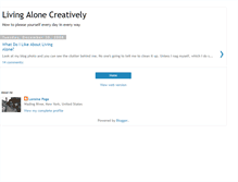 Tablet Screenshot of livingalonecreatively.blogspot.com