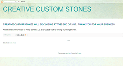 Desktop Screenshot of creativecustomstones.blogspot.com