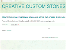 Tablet Screenshot of creativecustomstones.blogspot.com