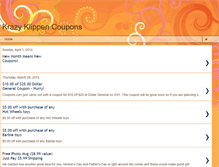 Tablet Screenshot of krazyklippencoupons.blogspot.com