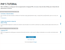 Tablet Screenshot of php5tutorial.blogspot.com