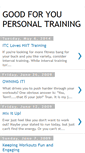 Mobile Screenshot of goodforyoupersonaltraining.blogspot.com