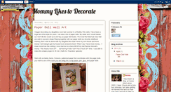 Desktop Screenshot of mommylikestodecorate.blogspot.com