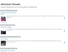 Tablet Screenshot of abenteuer-in-kanada.blogspot.com