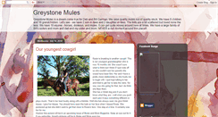 Desktop Screenshot of greystonemules.blogspot.com