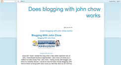 Desktop Screenshot of doesbloggingwithjohnchowworks.blogspot.com