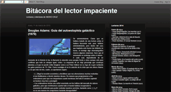 Desktop Screenshot of bitacoradellectorimpaciente.blogspot.com