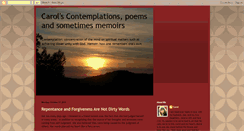 Desktop Screenshot of carolscontemplations.blogspot.com