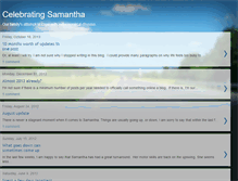 Tablet Screenshot of celebratingsamantha.blogspot.com