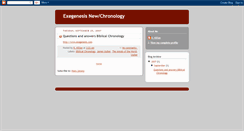 Desktop Screenshot of exegenesisnewchronology.blogspot.com