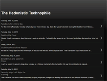 Tablet Screenshot of hedonistictechnophile.blogspot.com