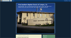 Desktop Screenshot of firstsouthernbaptistlompoc.blogspot.com