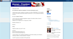 Desktop Screenshot of noonan4president.blogspot.com