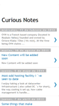 Mobile Screenshot of curiousitynotes.blogspot.com