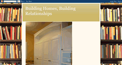 Desktop Screenshot of buildinghomesbuildingrelationships.blogspot.com