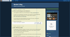 Desktop Screenshot of benders-blog.blogspot.com