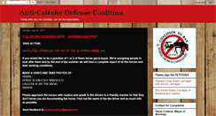 Desktop Screenshot of anti-calechedefensecoalition.blogspot.com