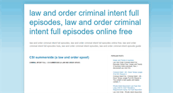 Desktop Screenshot of lawandordercriminalintentfullepisodes.blogspot.com