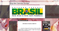Desktop Screenshot of blogdascienciasociais.blogspot.com