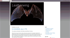 Desktop Screenshot of leatherwing.blogspot.com