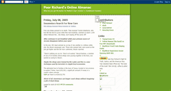 Desktop Screenshot of poorrichardsonlinealmanac.blogspot.com