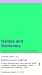 Mobile Screenshot of namesandsurnames.blogspot.com