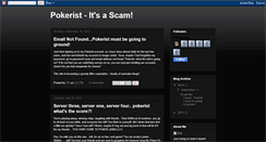 Desktop Screenshot of pokerist-scam.blogspot.com