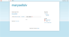 Desktop Screenshot of marysellslv.blogspot.com