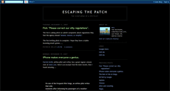 Desktop Screenshot of escapingthepatch.blogspot.com