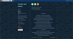 Desktop Screenshot of fractalsandpoetry.blogspot.com