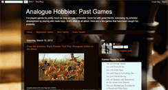 Desktop Screenshot of analogue-hobbies-pastgames.blogspot.com