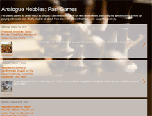 Tablet Screenshot of analogue-hobbies-pastgames.blogspot.com